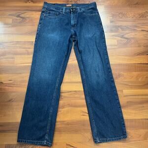Vintage Perry Ellis America Straight Leg Blue Denim Jeans Men's Size 34 x 32